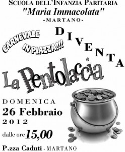 domenica 26 febbraio pentolaccia in piazza