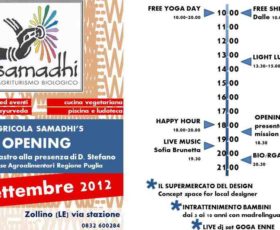 Il centro yoga di Zollino presenta: “Agricola Samadhi’s OPENING”